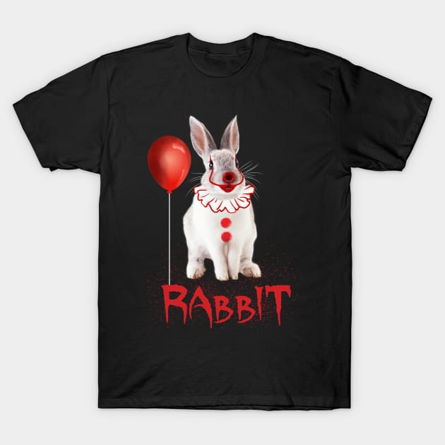 Rabbit Horror Halloween T-Shirt by ROMANSAVINRST